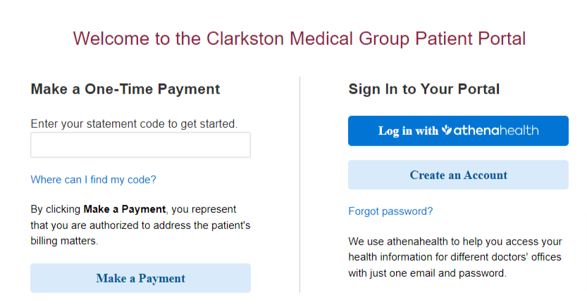 Clarkston Medical Group Patient Portal Sign Up