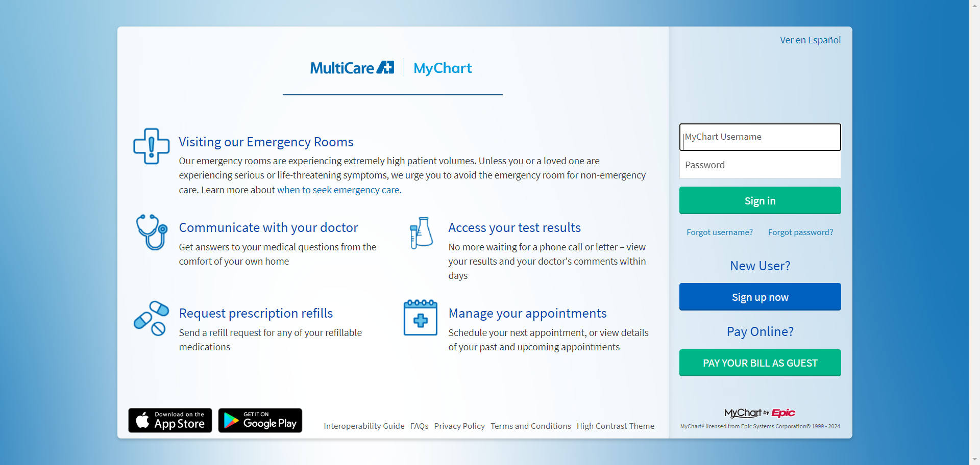 Multicare MyChart Portal Login